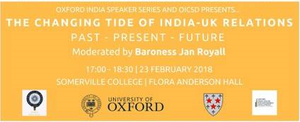 The Changing Tide of India-UK Relations – Panel discussion, 23rd February 2018